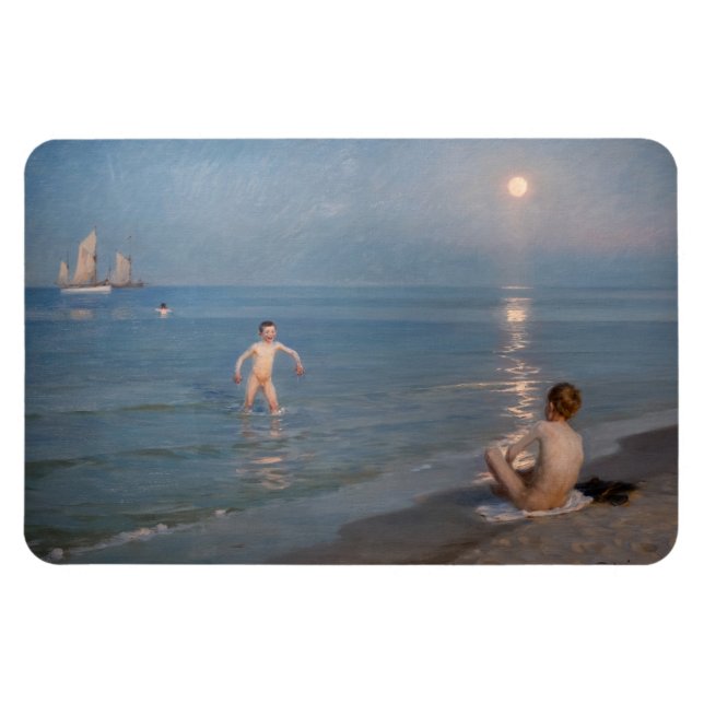 Peder Severin Kroyer - Jungen baden in Skagen Magnet (Horizontal)