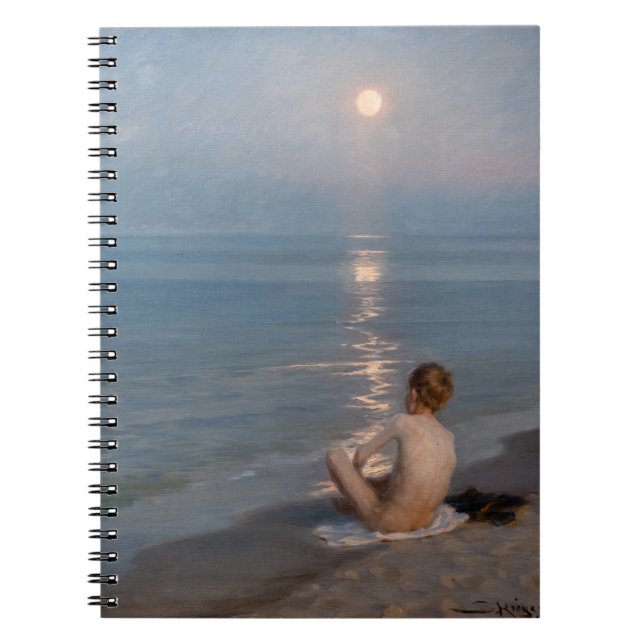 Peder Severin Kroyer - Jungen baden in Skagen Notizblock (Vorderseite)