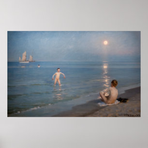 Peder Severin Kroyer - Jungen baden in Skagen Poster