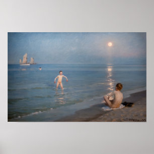 Peder Severin Kroyer - Jungen baden in Skagen Poster