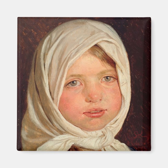 Peder Severin Kroyer - Kleines Mädchen aus Hornbae Magnet (Vorne)
