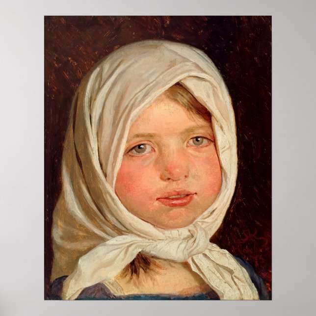 Peder Severin Kroyer - Kleines Mädchen aus Hornbae Poster (Vorne)