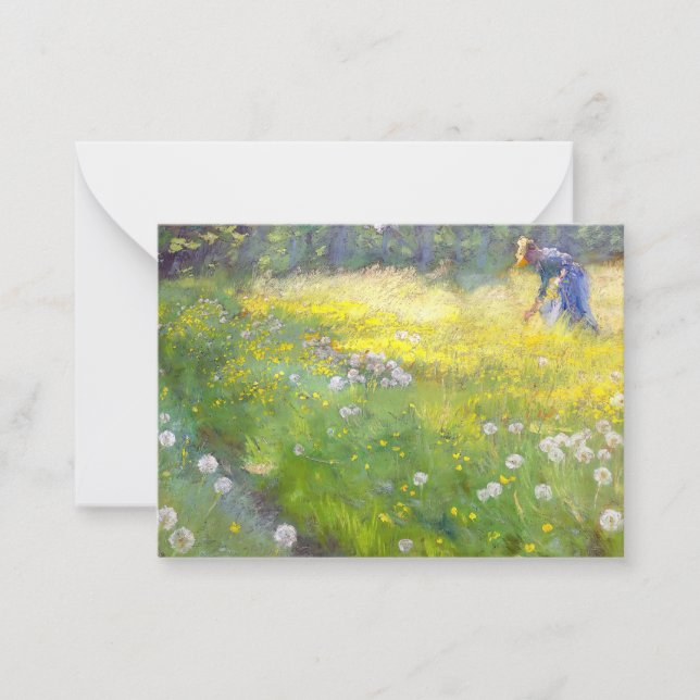 Peder Severin Kroyer - Marie Kroyer im Garten Mitteilungskarte (Vorderseite)