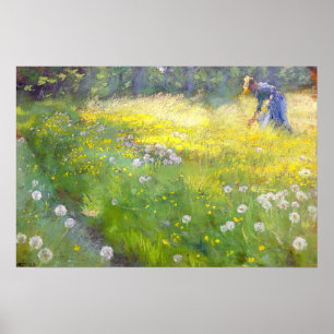 Peder Severin Krøyer - Marie Krøyer im Garten Poster