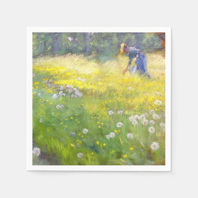 Peder Severin Kroyer - Marie Kroyer im Garten Serviette (Vorderseite)