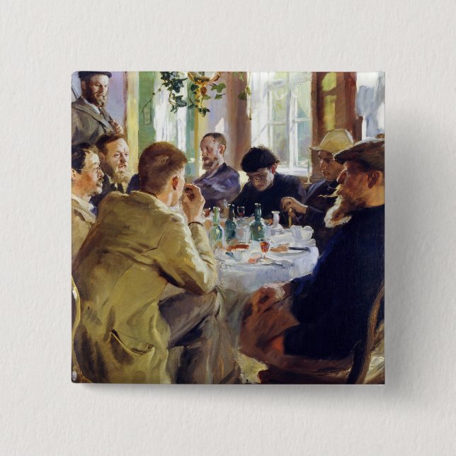 Peder Severin Kroyer - Mittagessen Button (Vorderseite)