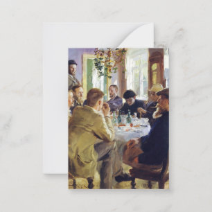 Peder Severin Kroyer - Mittagessen Mitteilungskarte