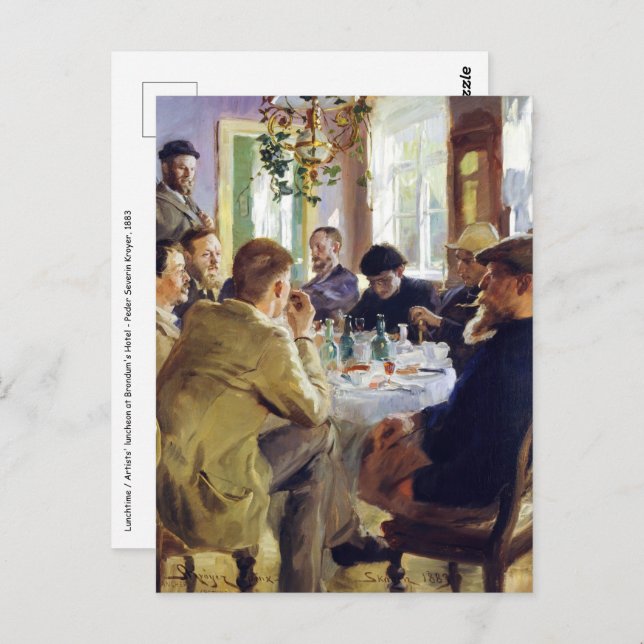 Peder Severin Kroyer - Mittagessen Postkarte (Vorne/Hinten)