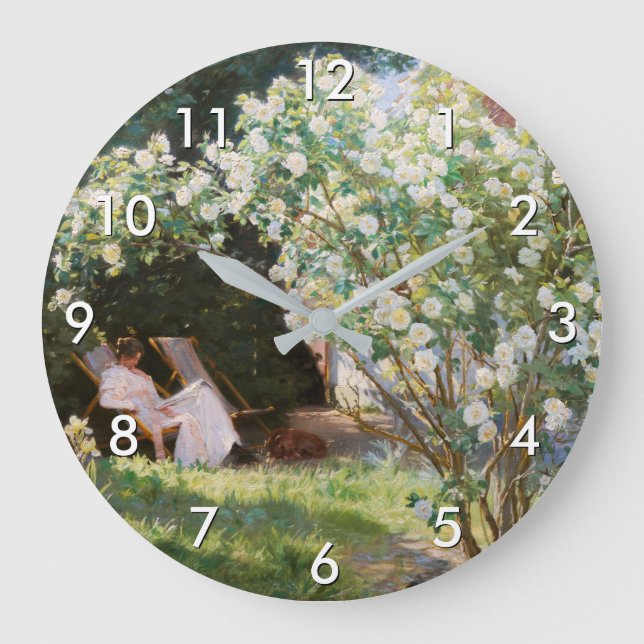 Peder Severin Kroyer - Rose Große Wanduhr (Vorderseite)