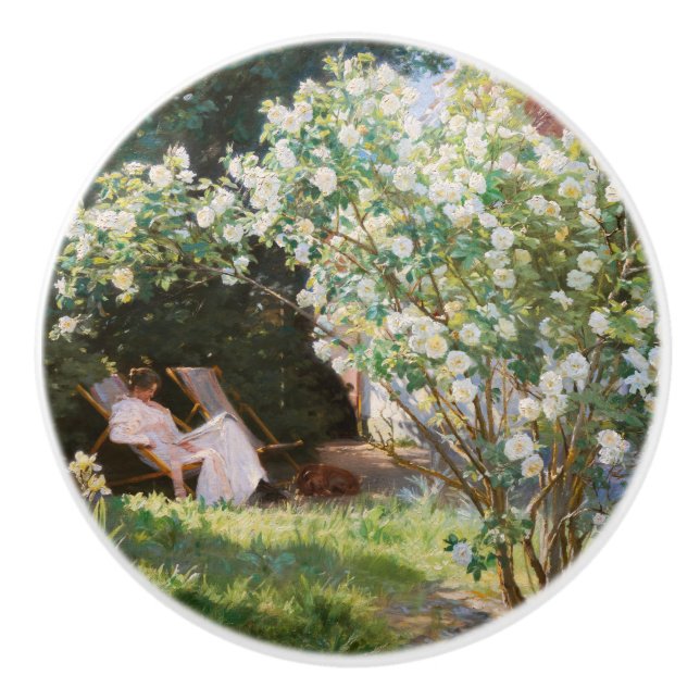 Peder Severin Kroyer - Rose Keramikknauf (Vorderseite)