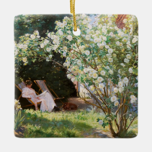 Peder Severin Kroyer - Rose Keramikornament (Vorderseite)