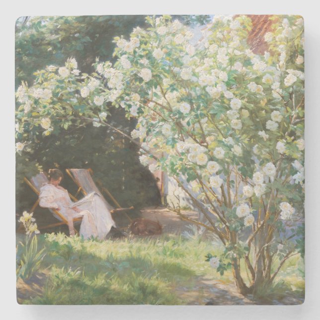 Peder Severin Kroyer - Rosen Steinuntersetzer (Vorderseite)