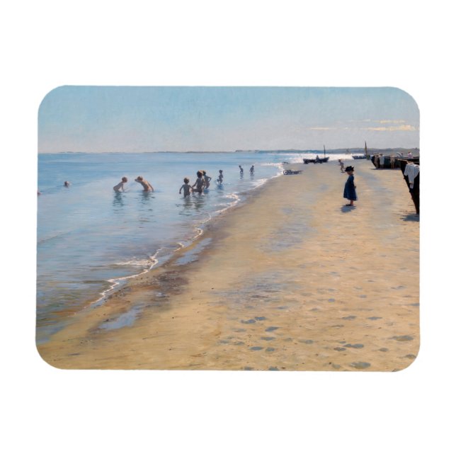 Peder Severin Kroyer - Sommertag am Skagen Beach Magnet (Horizontal)