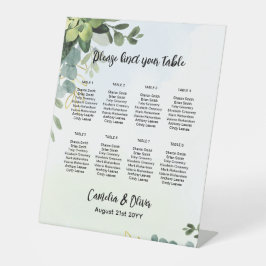 Pedestal 8 Table Wedding Chart Greenerie P Sockelschild