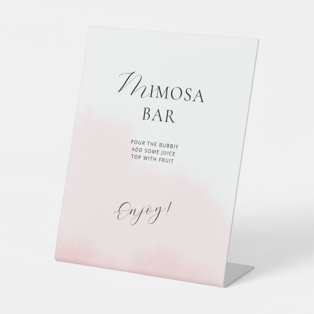 Pedestal Sign Brautparty in einem eleganten Stil. Sockelschild (Vorderseite)