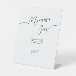 Pedestal Sign Brautparty in einem eleganten Stil. Sockelschild