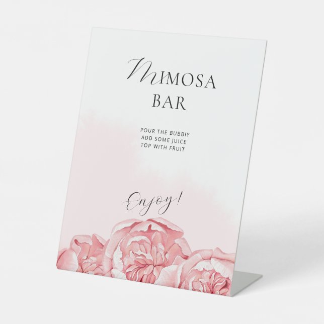 Pedestal Sign Brautparty in einem eleganten Stil. Sockelschild (Vorderseite)