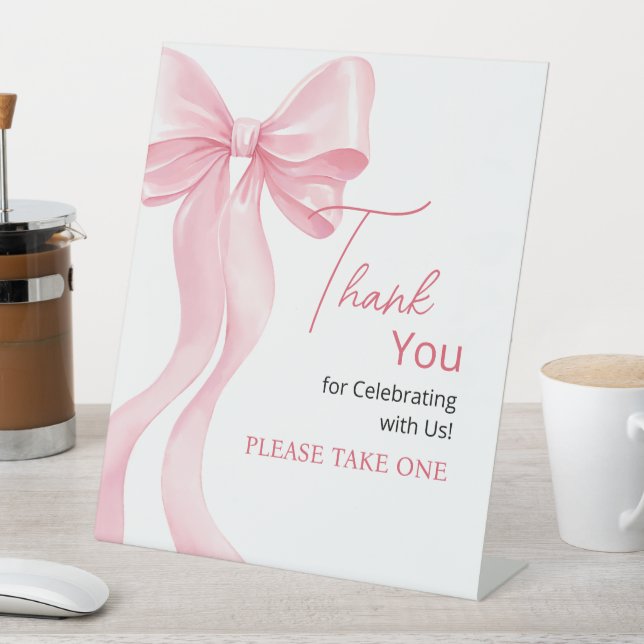 Pedestal Sign Thank You for Celebrating with Us! Sockelschild (In Situ)