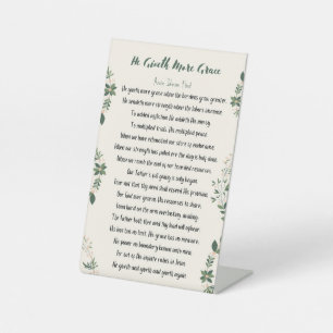 Pedestal-Zeichen - Er gibt mehr Gramesse Sockelschild