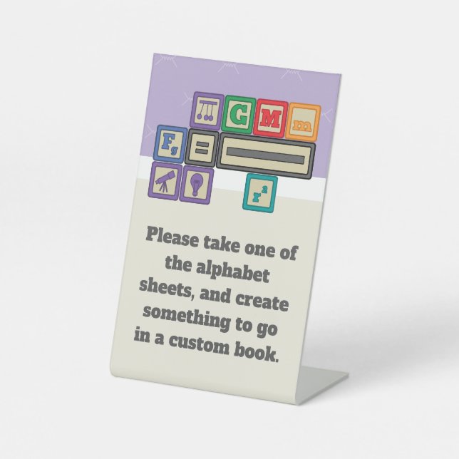 Pedestal-Zeichen für zukünftige Physiker Sockelschild (Vorderseite)