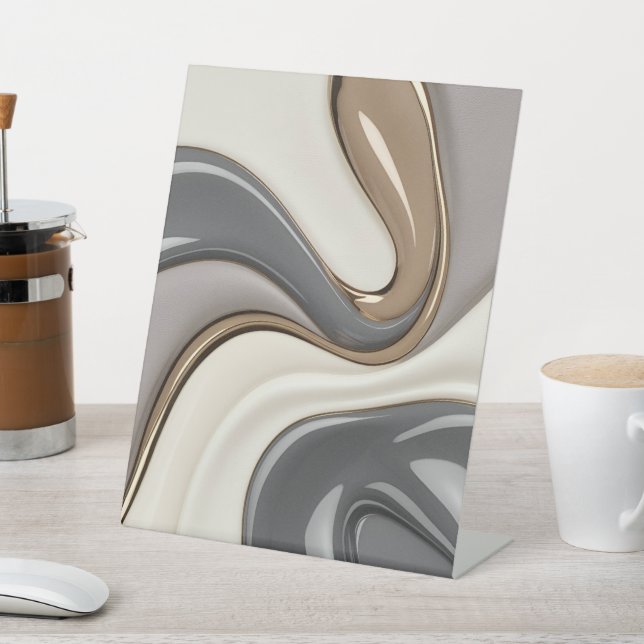 Pedestal-Zeichen in abstrakter Grafik Sockelschild (In SItu)