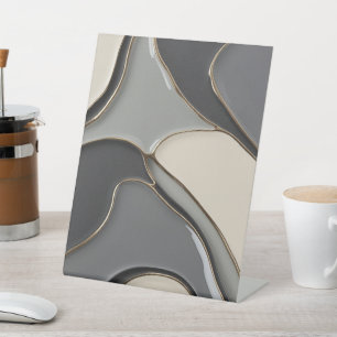 Pedestal-Zeichen in abstrakter Grafik Sockelschild