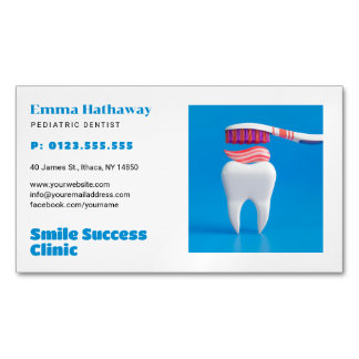 Pediatric Dentist | Dental Practice Business Card Magnetische Visitenkarte