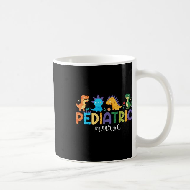 Pediatric Nurse Peds Nursing Dinosaur Appreciation Kaffeetasse (Rechts)