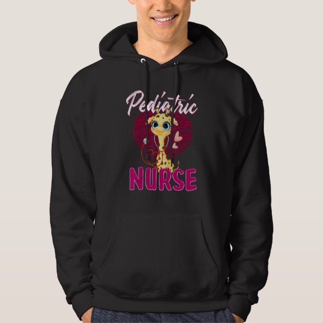 Pediatric Nurse TShirt RN Shirt Pediatrics Giraffe (Vorderseite)