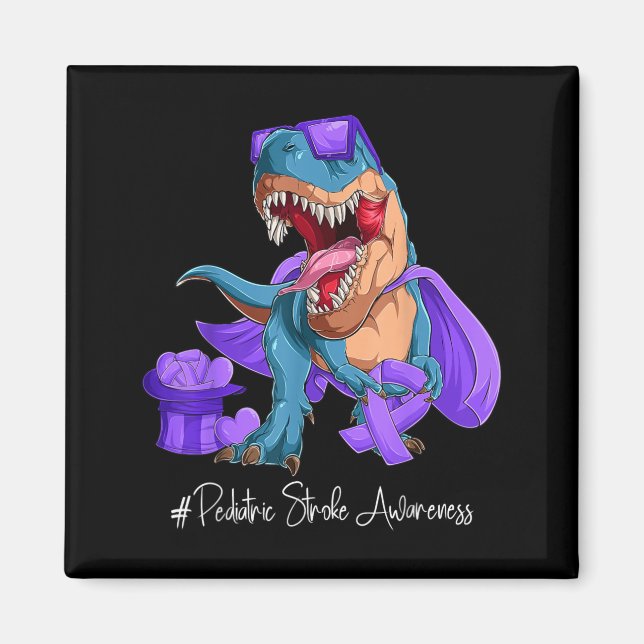 Pediatric Stroke Awareness Month Lila Band Magnet (Vorne)