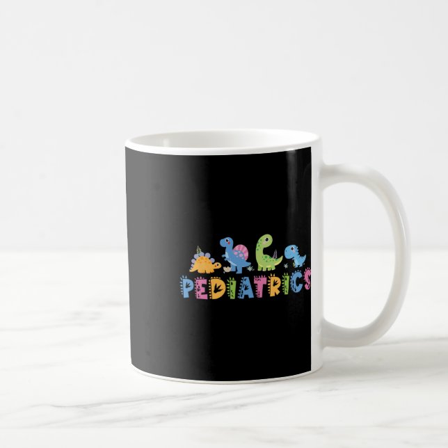 Pediatrics Pediatric Squad Nurse Dinosaur Cute Ped Kaffeetasse (Rechts)