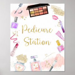 Pedication Station Glitz & Glam Wellness-Center Ge Poster
