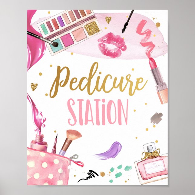 Pedication Station Wellness-Center Party Makeup Gl Poster (Vorne)