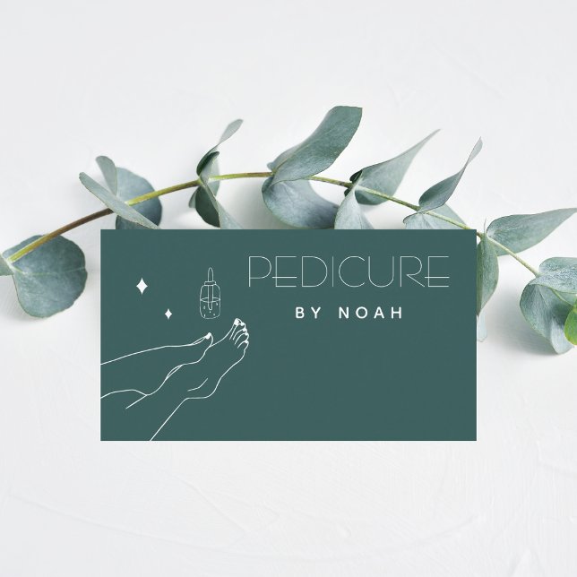 Pedicure Hübsche Niedliche Füße Elegante Nail Poln Visitenkarte (Von Creator hochgeladen)