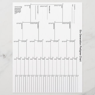 Pedigree Paper der sechsten Generation