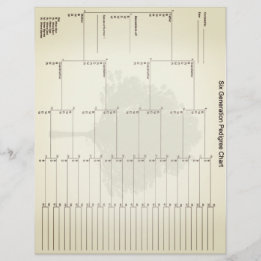 Pedigree Paper der sechsten Generation Vintag auss