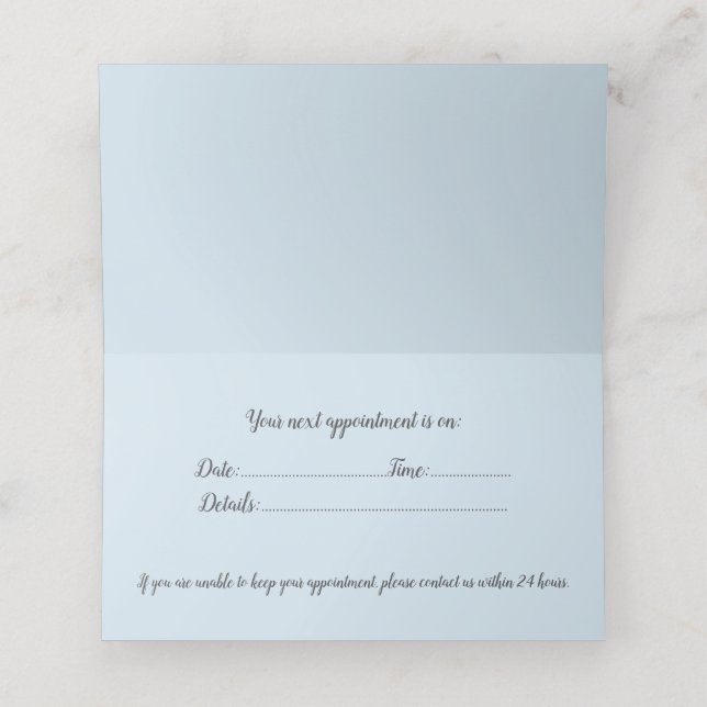 Pedikurist Nail Salon Services Terminkarte (Innenseite Aufgefaltet)