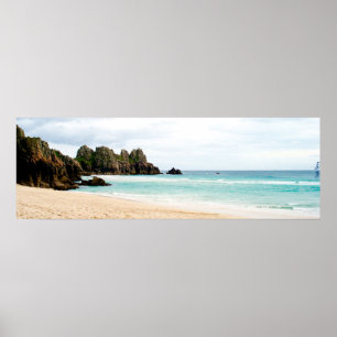 Pedn Vounder, Cornwall-Strand-Plakat Poster