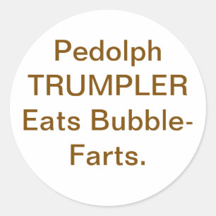 Pedolph Trumpler isst Fürze Hankamer Artjunkhaus  Runder Aufkleber