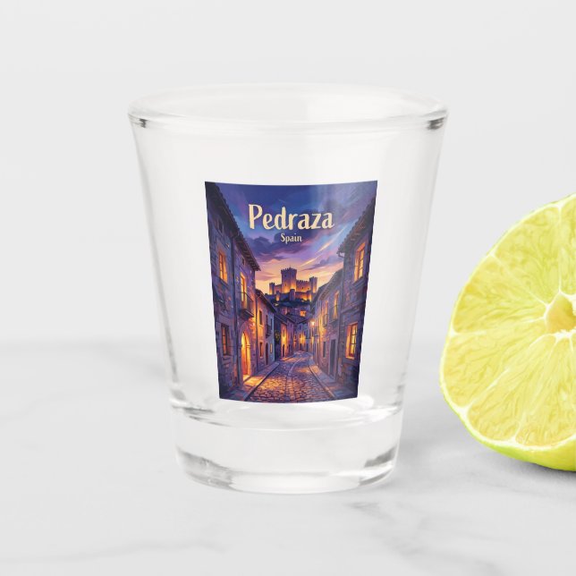 Pedraza Spanien Schnapsglas (Vorderseite)