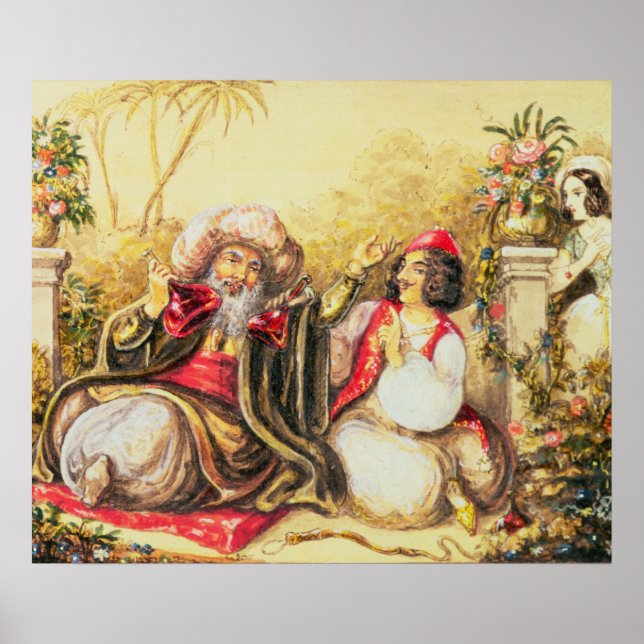 Pedrillo Osmin mit Getränken Poster (Vorne)