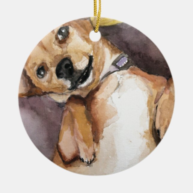 Pedro das Chiweenie Keramikornament (Vorne)