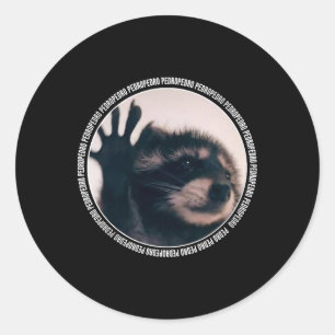 Pedro Funny Raccoon Dancing Meme Runder Aufkleber