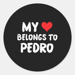 Pedro - Mein Herz gehört Pedro - Liebe Runder Aufkleber