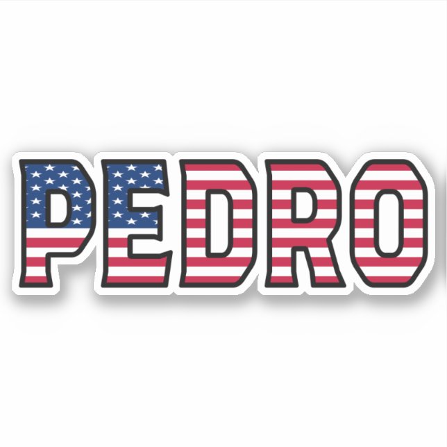 Pedro Name Vorname USA Sticker Stickerset (Vorderseite)
