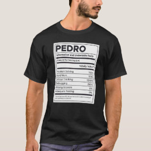 Pedro Nutrition Information Problem lösen hartes W T-Shirt