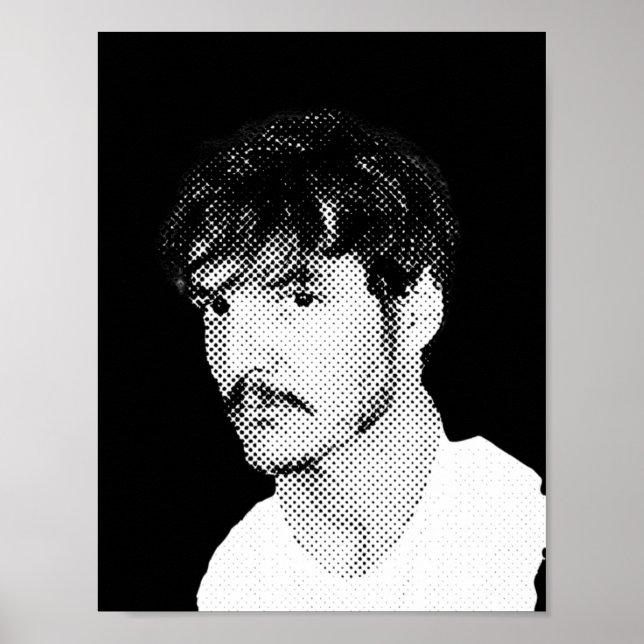 Pedro Pascal Halbe Tone Vintag Art Poster (Vorne)