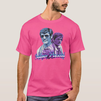 Pedro Pascal - Retrowave Fan Art T-Shirt