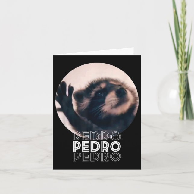 Pedro Racoon Dance Populäre Internet Meme Mapache  Karte (Vorderseite)