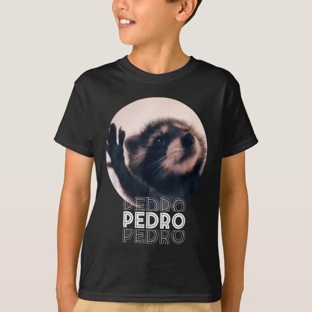 Pedro Racoon Dance Populäre Internet Meme Mapache  T-Shirt (Vorderseite)